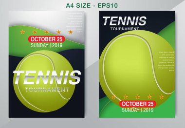Tenis Şampiyonası Poster vektör çizim - vektör