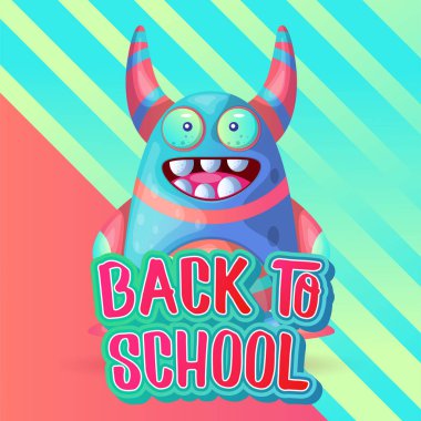 canavar illüstrasyon vektör baskı tasarımı için. -Vektör