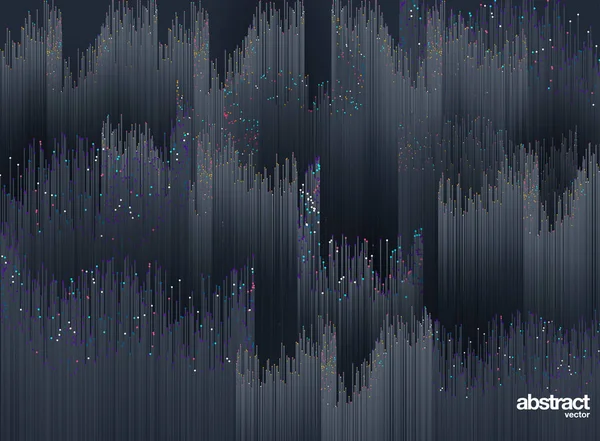 Punto y línea que consta de gráficos abstractos radiales — Archivo Imágenes Vectoriales