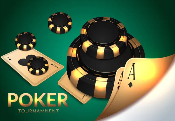 Casino-Glücksspiel, Roulette-Rad und Würfel, Glück und Gewinn. Vektor spielen Karten und Pokerchips — Stockvektor