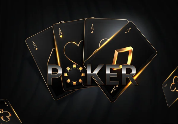 Ukázka čipů Casino, karet a místa pro text — Stockový vektor