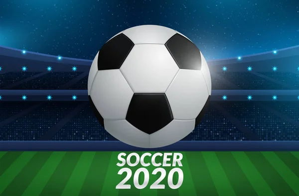 Football 2020 world championship cup background soccer. Vector illustration — Stock Vector