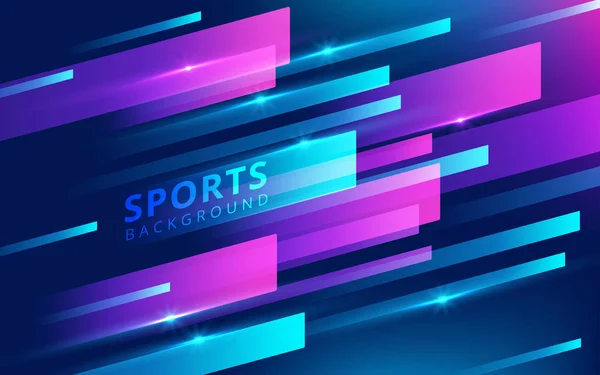 Cartel moderno de colores para deportes. Ilustración vectorial — Vector de stock