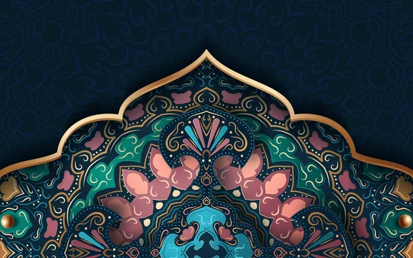 Abstrakter Hintergrund mit traditionellen Ornamenten. Vektorillustration — Stockvektor