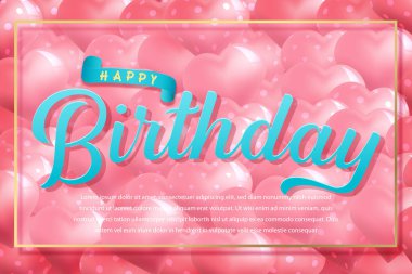 Tebrik kartları ve balonlu poster için mutlu yıllar tipografi vektör tasarımı. Vektör illüstrasyonu