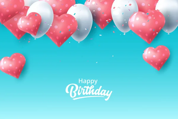 Feliz Aniversário Celebração Tipografia Design Para Cartão Felicitações Cartaz Banner — Vetor de Stock