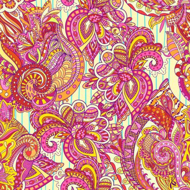 El yapımı çiçekli vektör arkaplan. Çizimler.