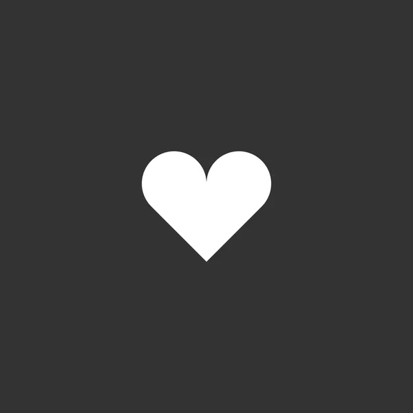 Corazón icono vector perfecto amor símbolo aislado en un fondo gris — Vector de stock