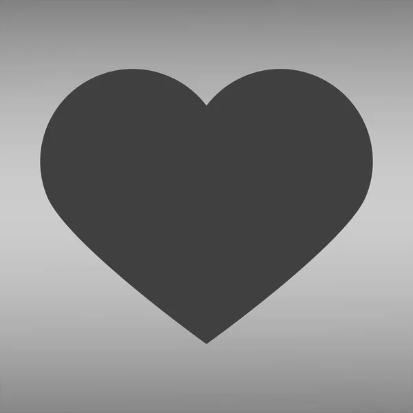 Corazón icono de vector, símbolo de amor aislado corazón vector — Vector de stock