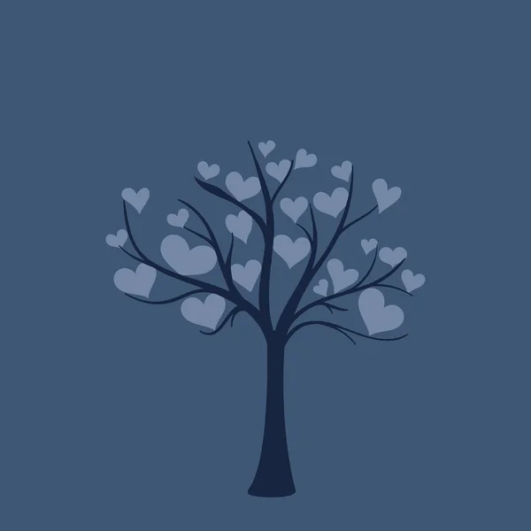 Árbol Icono Vector Ilustración Sobre Fondo Azul — Archivo Imágenes Vectoriales