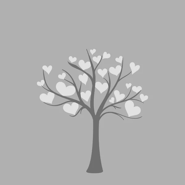 灰色背景上的树图标矢量插图 — 图库矢量图片
