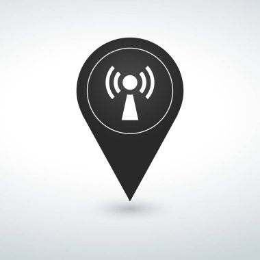 düğme PIN harita PIN simgesi beyaz bir arka plan üzerinde.