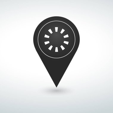 düğme PIN harita PIN simgesi beyaz bir arka plan üzerinde.