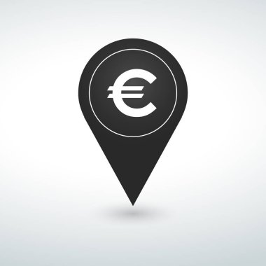 uero PIN harita PIN simgesi beyaz bir arka plan üzerinde.