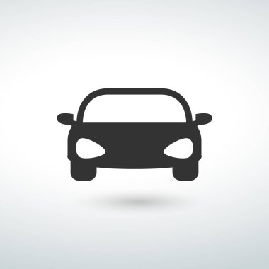 beyaz bir arka planda otomatik simgesi araba izole vektör.