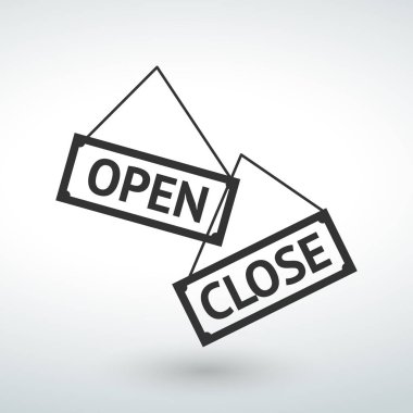 Kapat simgesini tasarım eleman izole vektör beyaz bir arka plan üzerine açık.