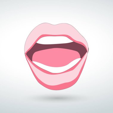 çok güzel bir gülümsemen dudak vektör simge izole vektör.