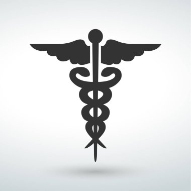 Tıbbi acil durum - Star of Life sembolü. Vektör çizim.