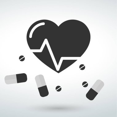 hapları beyaz bir arka plan üzerinde tıbbi simge izole vektör vektör.