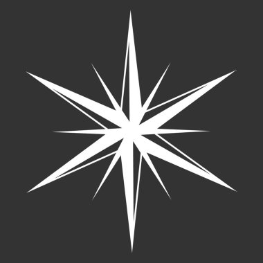 Yıldız simgesi soyut vektör simge tasarlamak yalıtılmış vektör siyah bir zemin üzerine.