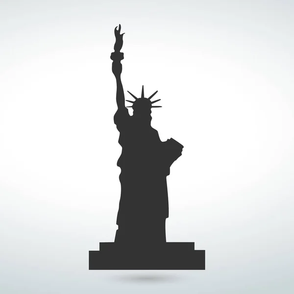 Freiheitsstatue New York Wahrzeichen Amerikanischen Symbolvektors — Stockvektor