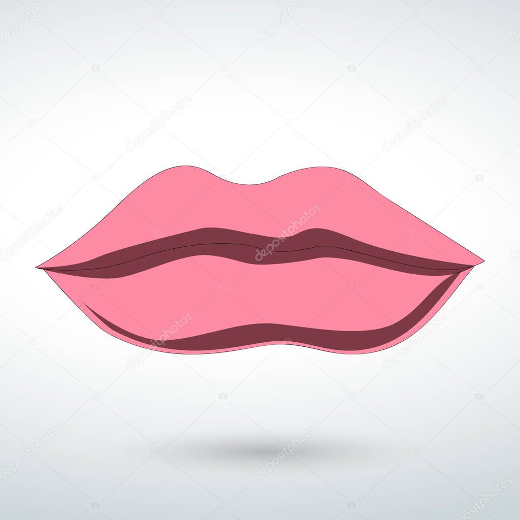 a beautiful smile lip vector icon isolated vector.