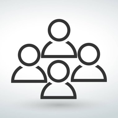 beyaz bir arka plan üzerinde insanlar simge vektör izole vektör.