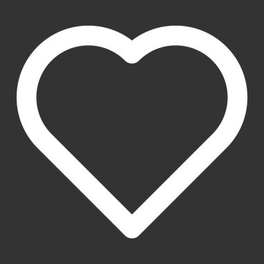 kalp simge tasarlamak yalıtılmış vektör üzerinde beyaz bir artalanları.