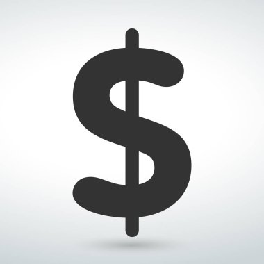 Beyaz artalanları üzerinde Euro işareti simgesi doları izole vektör.