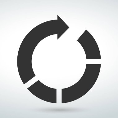 Daire sembol simge izole vektör üzerinde beyaz bir artalanları.