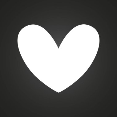 kalp simge tasarlamak yalıtılmış vektör üzerinde beyaz bir artalanları.