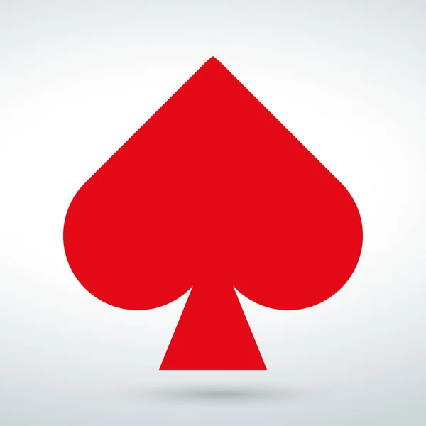 Karty Ikonu Izolované Vektor Bílém Pozadí Casino — Stockový vektor