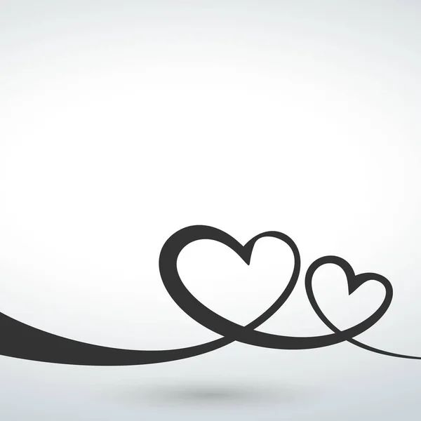 Иконка Дизайна Сердца Изолированный Вектор Белом Фоне — стоковый вектор
