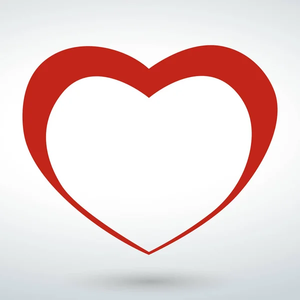 Diseño Del Corazón Icono Vector Aislado Fondo Blanco — Vector de stock