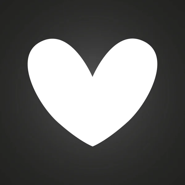 Diseño Del Corazón Icono Vector Aislado Fondo Blanco — Vector de stock