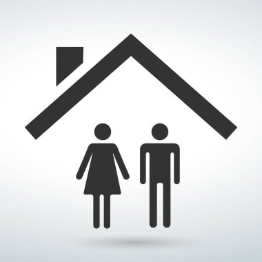 ev simgesini izole vektör beyaz artalanları simgesini.