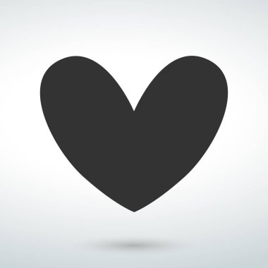 kalp simge tasarlamak yalıtılmış vektör üzerinde beyaz bir artalanları.