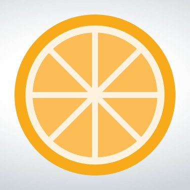 bir beyaz artalanları tasarım üzerinde turuncu simge izole vektör.