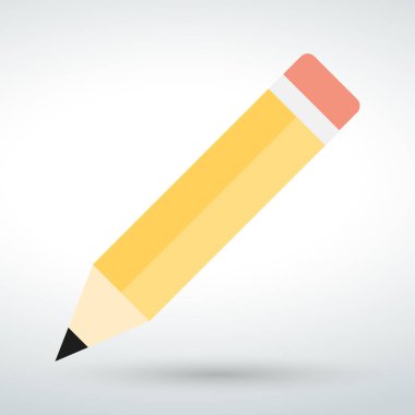 Pensil vektör simge izole vektör üzerinde beyaz bir artalanları.