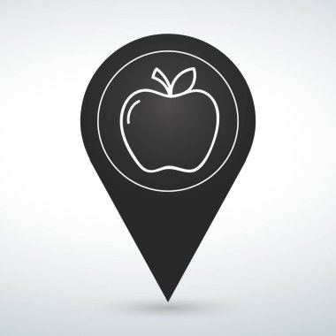 PIN meyve simge izole vektör üzerinde beyaz bir artalanları.