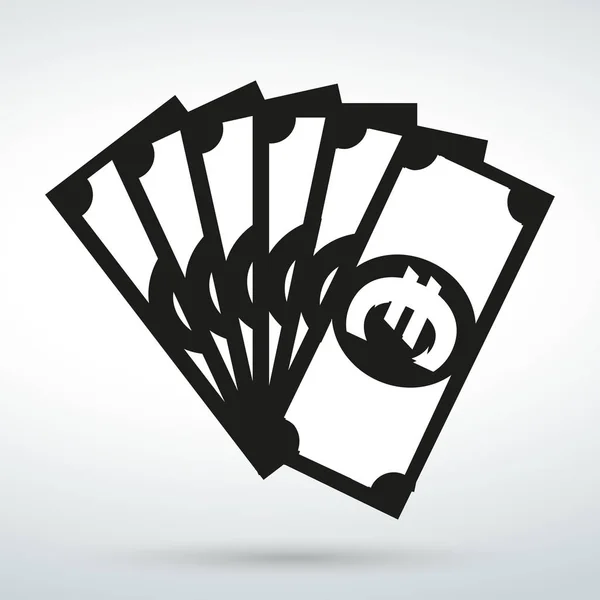 Euro Signe Icône Dollar Isolé Vecteur Sur Fond Blanc — Image vectorielle