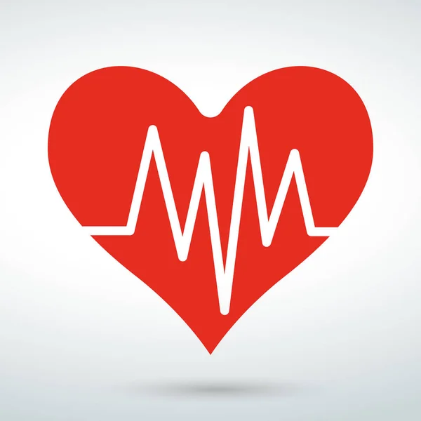 Kalp Simge Tasarlamak Yalıtılmış Vektör Üzerinde Beyaz Bir Artalanları — Stok Vektör