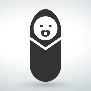 Bebek simge izole vektör simgesine beyaz artalanları.