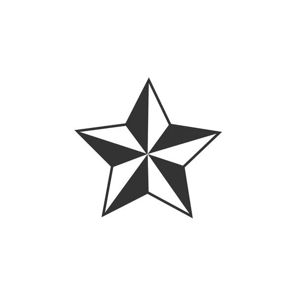 Icono estrella en diseño plano. Icono de estrella gris sobre fondo blanco. Ilustración vectorial Gráficos Vectoriales