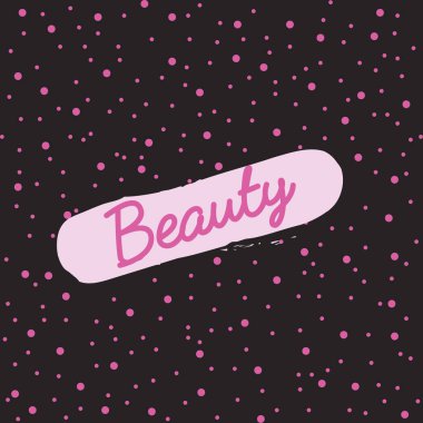 makyaj ikonu güzellik vektörü pembe arkaplan tasarımı