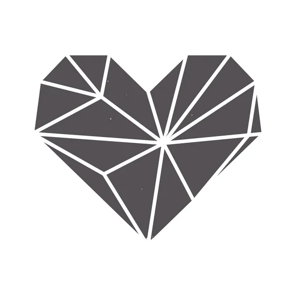 Corazón en el vector de icono de fondo blanco — Vector de stock