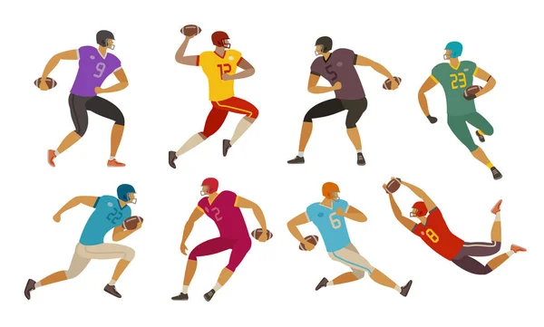 Futbol Oyuncuları Spor Kavram Çizgi Film Vektör Çizim — Stok Vektör