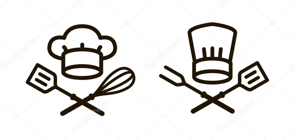 Cooking, cuisine logo or icon. Elements of the menu restaurant or cafe. vector