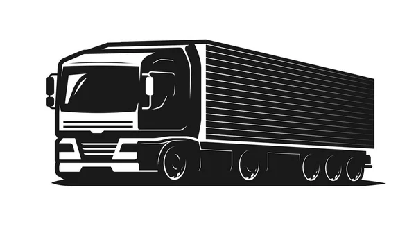 Camion Camion Logo Livraison Industrie Camionnage Concept Transport Marchandises Illustration — Image vectorielle