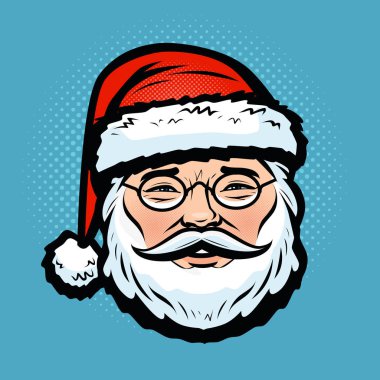 Noel Baba. Noel, tatil sembolü. Çizgi film vektör çizim